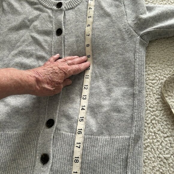 Madewell $198 Cashmere Heather Gray Button-Front Cardigan Sweater Size XXS - Picture 13 of 16